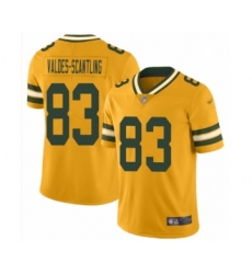 Men's Green Bay Packers #83 Marquez Valdes-Scantling Limited Gold Inverted Legend Football Jersey