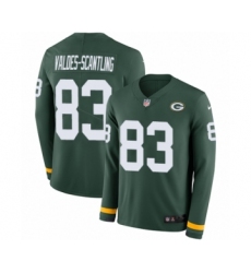 Men's Nike Green Bay Packers #83 Marquez Valdes-Scantling Limited Green Therma Long Sleeve NFL Jersey