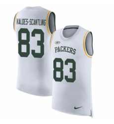 Men's Nike Green Bay Packers #83 Marquez Valdes-Scantling White Rush Player Name & Number Tank Top NFL Jersey