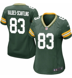 Women's Nike Green Bay Packers #83 Marquez Valdes-Scantling Game Green Team Color NFL Jersey