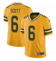 Men's Nike Green Bay Packers #6 JK Scott Elite Gold Rush Vapor Untouchable NFL Jersey