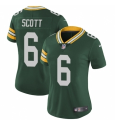 Women's Nike Green Bay Packers #6 JK Scott Green Team Color Vapor Untouchable Elite Player NFL Jersey