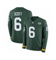 Youth Nike Green Bay Packers #6 JK Scott Limited Green Therma Long Sleeve NFL Jersey