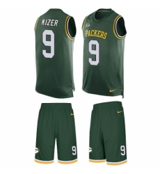 Men's Nike Green Bay Packers #9 DeShone Kizer Limited Green Tank Top Suit NFL Jersey