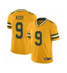 Women's Green Bay Packers #9 DeShone Kizer Limited Gold Inverted Legend Football Jersey