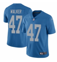 Men's Nike Detroit Lions #47 Tracy Walker Blue Alternate Vapor Untouchable Limited Player NFL Jersey