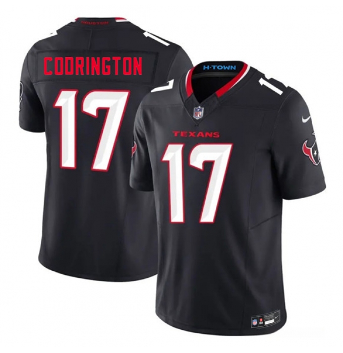 Men's Houston Texans #17 Brandon Codrington Navy 2nd Alternate 2026 F.U.S.E. Vapor Limited Football Stitched Jersey