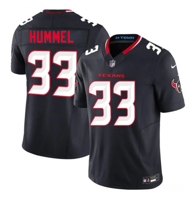 Men's Houston Texans #33 Jake Hummel Navy 2nd Alternate 2026 F.U.S.E. Vapor Limited Football Stitched Jersey