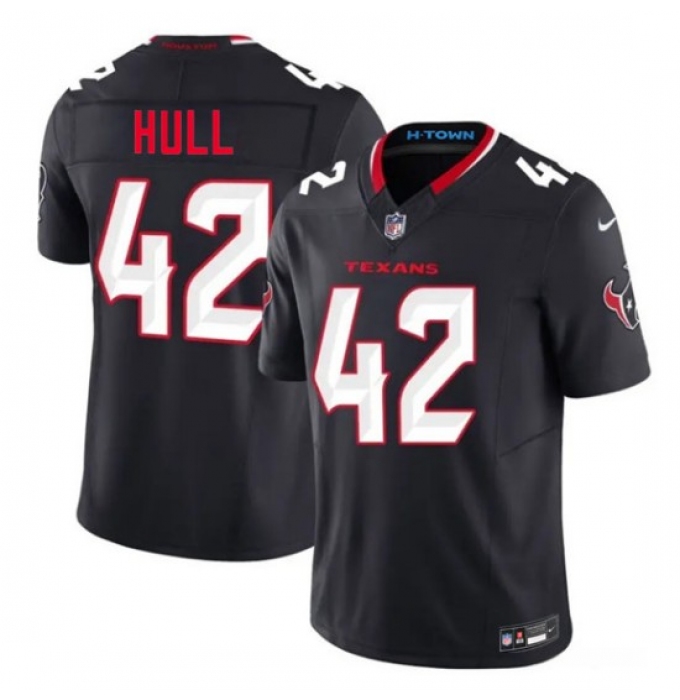 Men's Houston Texans #42 Evan Hull Navy 2nd Alternate 2026 F.U.S.E. Vapor Limited Football Stitched Jersey