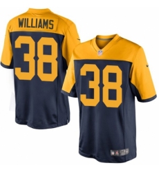 Men's Nike Green Bay Packers #38 Tramon Williams Limited Navy Blue Alternate NFL Jersey