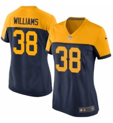 Women's Nike Green Bay Packers #38 Tramon Williams Game Navy Blue Alternate NFL Jersey