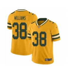 Youth Green Bay Packers #38 Tramon Williams Limited Gold Inverted Legend Football Jersey