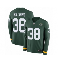 Youth Nike Green Bay Packers #38 Tramon Williams Limited Green Therma Long Sleeve NFL Jersey