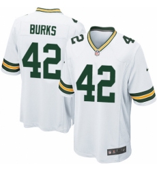 Men's Nike Green Bay Packers #42 Oren Burks Game White NFL Jersey