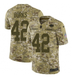 Youth Nike Green Bay Packers #42 Oren Burks Limited Camo 2018 Salute to Service NFL Jersey