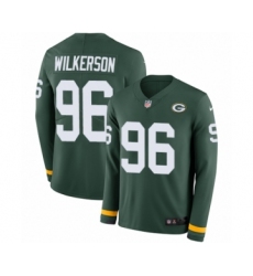 Youth Nike Green Bay Packers #96 Muhammad Wilkerson Limited Green Therma Long Sleeve NFL Jersey