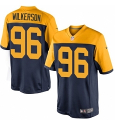 Youth Nike Green Bay Packers #96 Muhammad Wilkerson Navy Blue Alternate Vapor Untouchable Elite Player NFL Jersey