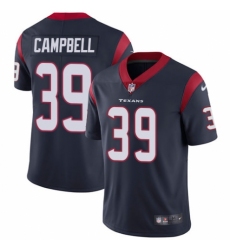 Men's Nike Houston Texans #39 Ibraheim Campbell Navy Blue Team Color Vapor Untouchable Limited Player NFL Jersey