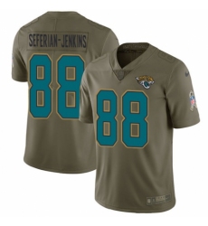 Men's Nike Jacksonville Jaguars #88 Austin Seferian-Jenkins Limited Olive 2017 Salute to Service NFL Jersey