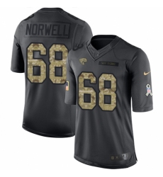 Men's Nike Jacksonville Jaguars #68 Andrew Norwell Limited Black 2016 Salute to Service NFL Jersey