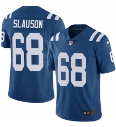 Men's Nike Indianapolis Colts #68 Matt Slauson Royal Blue Team Color Vapor Untouchable Limited Player NFL Jersey