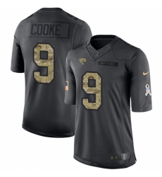 Youth Nike Jacksonville Jaguars #9 Logan Cooke Limited Black 2016 Salute to Service NFL Jersey