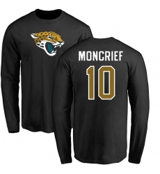 NFL Nike Jacksonville Jaguars #10 Donte Moncrief Black Name & Number Logo Long Sleeve T-Shirt