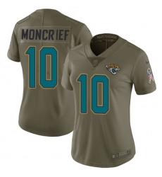 Women's Nike Jacksonville Jaguars #10 Donte Moncrief Limited Olive 2017 Salute to Service NFL Jersey