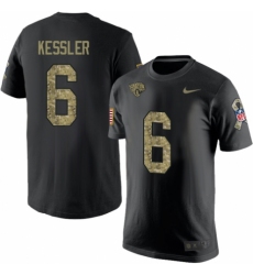 NFL Men's Nike Jacksonville Jaguars #6 Cody Kessler Black Camo Salute to Service T-Shirt