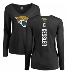 NFL Women's Nike Jacksonville Jaguars #6 Cody Kessler Black Backer Slim Fit Long Sleeve T-Shirt