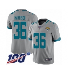 Youth Jacksonville Jaguars #36 Ronnie Harrison Silver Inverted Legend Limited 100th Season Football Jersey
