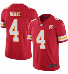 Men's Nike Kansas City Chiefs #4 Chad Henne Red Team Color Vapor Untouchable Limited Player NFL Jersey