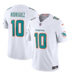 Men's Miami Dolphins #10 Jacob Rodriguez White 2026 Draft F.U.S.E. Vapor Limited Football Stitched Jersey