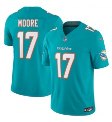 Men's Miami Dolphins #17 Trey Moore Aqua 2026 Draft F.U.S.E. Vapor Limited Football Stitched Jersey