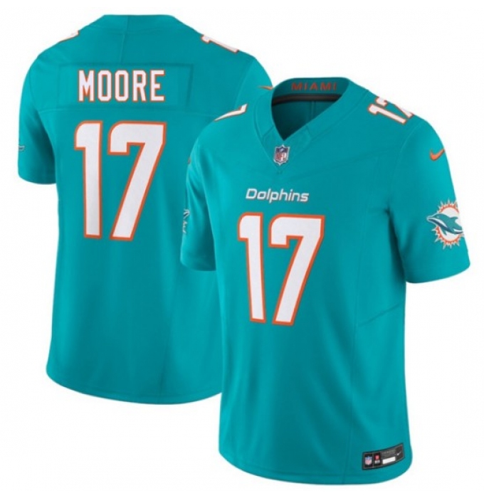 Men's Miami Dolphins #17 Trey Moore Aqua 2026 Draft F.U.S.E. Vapor Limited Football Stitched Jersey