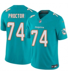 Men's Miami Dolphins #74 Kayden Proctor Aqua 2026 Draft F.U.S.E. Vapor Limited Football Stitched Jersey