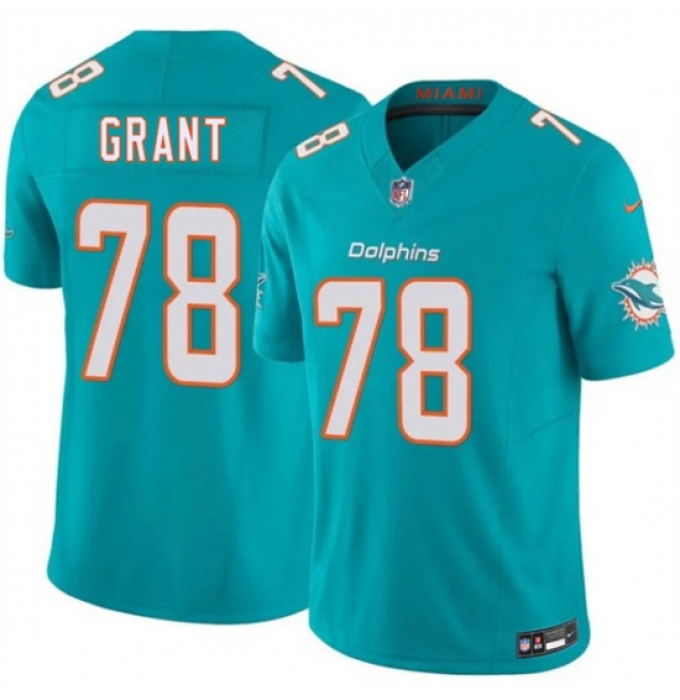 Men's Miami Dolphins #78 Kenneth Grant Aqua 2026 F.U.S.E. Vapor Limited Football Stitched Jersey