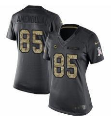 Women's Nike Miami Dolphins #85 A.J. Derby Limited Black 2016 Salute to Service NFL Jersey
