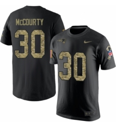 NFL Nike New England Patriots #30 Jason McCourty Black Camo Salute to Service T-Shirt