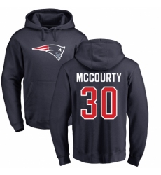 NFL Nike New England Patriots #30 Jason McCourty Navy Blue Name & Number Logo Pullover Hoodie