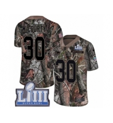 Youth Nike New England Patriots #30 Jason McCourty Camo Untouchable Limited Super Bowl LIII Bound NFL Jersey