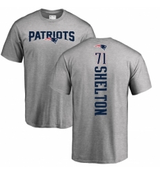 NFL Nike New England Patriots #71 Danny Shelton Navy Blue Backer T-Shirt