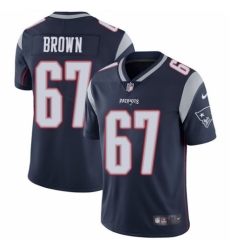 Youth Nike New England Patriots #67 Trent Brown Navy Blue Team Color Vapor Untouchable Limited Player NFL Jersey