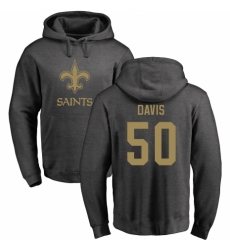 NFL Nike New Orleans Saints #50 DeMario Davis Ash One Color Pullover Hoodie