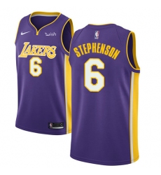 Men's Nike Los Angeles Lakers #6 Lance Stephenson Swingman Purple NBA Jersey - Statement Edition