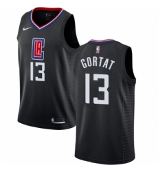 Men's Nike Los Angeles Clippers #13 Marcin Gortat Swingman Black NBA Jersey Statement Edition