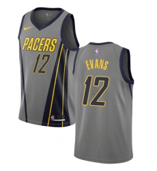 Youth Nike Indiana Pacers #12 Tyreke Evans Swingman Gray NBA Jersey - City Edition