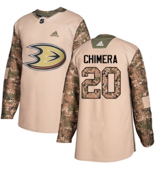 Men's Adidas Anaheim Ducks #20 Jason Chimera Authentic Camo Veterans Day Practice NHL Jersey
