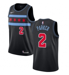 Women's Nike Chicago Bulls #2 Jabari Parker Swingman Black NBA Jersey - City Edition