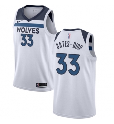 Women's Nike Minnesota Timberwolves #33 Keita Bates-Diop Swingman White NBA Jersey - Association Edition